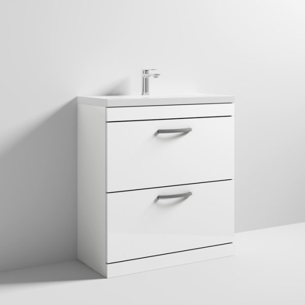 800mm Floor Standing Vanity Unit With 1 Tap Hole Basin