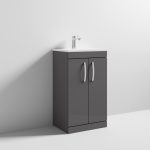 Floor Standing 2 Door Vanity With Minimalist 1 Tap Hole Basin 500mm - Image 2