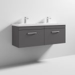 1200mm Wall Hung Cabinet With Double Basin - Image 2