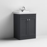600mm Floor Standing 2-Door Vanity & Basin 1TH - Image 3