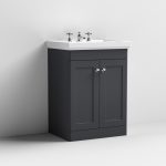 600mm Floor Standing 2-Door Vanity & Basin 3TH - Image 3