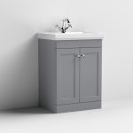 600mm Floor Standing 2-Door Vanity & Basin 1TH - Image 2