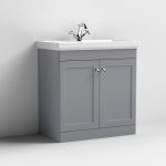 800mm Floor Standing 2-Door Vanity & Basin 1TH - Image 2