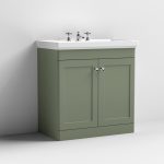 800mm Floor Standing 2-Door Vanity & Basin 3TH - Image 4