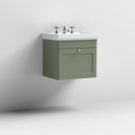 500mm Wall Hung 1-Drawer Vanity & Basin 3TH - Image 4