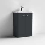 600mm Floor Standing 2-Door Vanity & Basin - Image 2