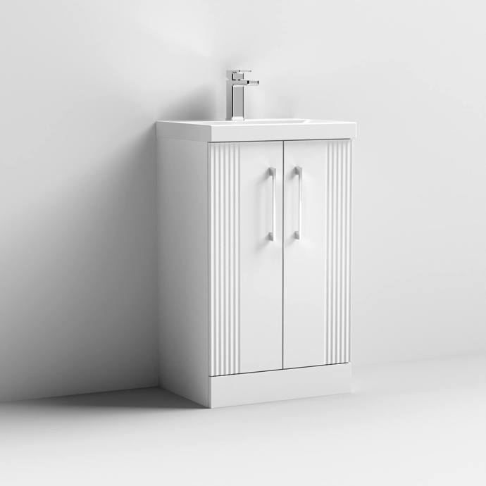 DPF123A-nuie-web.jpg 500mm Floor Standing 2 Door Vanity & Mid-Edge Basin - Image 1