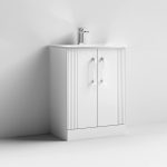 600mm Floor Standing 2 Door Vanity & Curved Basin