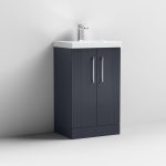 500mm Floor Standing 2 Door Vanity & Mid-Edge Basin - Image 3