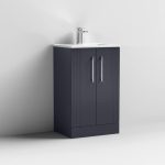 500mm Floor Standing 2 Door Vanity &  Minimalist Basin - Image 3