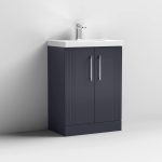 600mm Floor Standing 2 Door Vanity & Mid-Edge Basin - Image 3