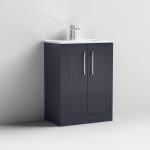 600mm Floor Standing 2 Door Vanity & Minimalist Basin - Image 3