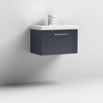 600mm Wall Hung Single Drawer Vanity Mid-Edge Basin - Image 3