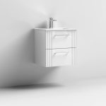 500mm Wall Hung 2 Drawer Vanity With  Minimalist Basin