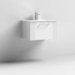 600mm Wall Hung Single Drawer Vanity Minimalist Basin