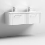 1200mm Wall Hung 2 Drawer Cabinet Only - No Worktop - No Basin