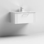 800mm Wall Hung Single Drawer Vanity Minimalist Basin