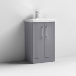 500mm Floor Standing 2 Door Vanity & Mid-Edge Basin - Image 2