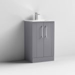 500mm Floor Standing 2 Door Vanity &  Minimalist Basin - Image 2