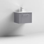 500mm Wall Hung Single Drawer Vanity With Minimalist Basin - Image 2