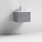 500mm Wall Hung Single Drawer Vanity With Curved Basin - Image 2