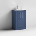 500mm Floor Standing 2 Door Vanity & Curved Basin - Image 4