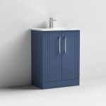 600mm Floor Standing 2 Door Vanity & Minimalist Basin - Image 4