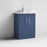 600mm Floor Standing 2 Door Vanity & Curved Basin - Image 4