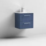 500mm Wall Hung 2 Drawer Vanity With  Minimalist Basin - Image 4