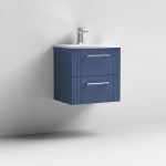 500mm Wall Hung 2 Drawer Vanity With  Curved Basin - Image 4