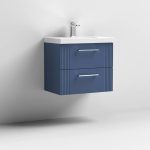 600mm Wall Hung 2 Drawer Vanity Thin-Edge Basin - Image 4
