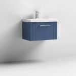 600mm Wall Hung Single Drawer Vanity Mid-Edge Basin - Image 4
