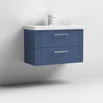 800mm Wall Hung 2 Drawer Vanity Thin-Edge Basin - Image 4