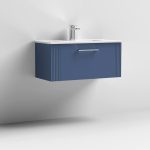 800mm Wall Hung Single Drawer Vanity Minimalist Basin - Image 4