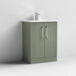 600mm Floor Standing 2 Door Vanity & Minimalist Basin - Image 5