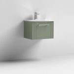 500mm Wall Hung Single Drawer Vanity With Curved Basin - Image 5