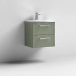 500mm Wall Hung 2 Drawer Vanity With  Curved Basin - Image 5