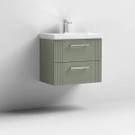 600mm Wall Hung 2 Drawer Vanity Thin-Edge Basin - Image 5