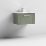 600mm Wall Hung Single Drawer Vanity Minimalist Basin - Image 5
