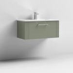 800mm Wall Hung Single Drawer Vanity Minimalist Basin - Image 5