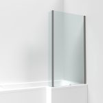 L-Shape Hinged Bath Screen with Fixed Return