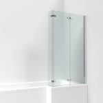 L-Shape Fixed Bath Screen with Double Hinge