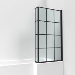 L-Shape Hinged Bath Screen with Fixed Return