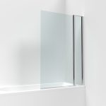 Square Hinged Bath Screen with Fixed Panel