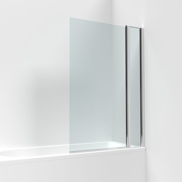 Square Hinged Bath Screen with Fixed Panel