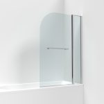 Round Hinged Bath Screen, Fixed Panel & Rail