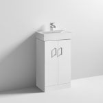 450Mm Floor Standing Basin Unit Gloss White