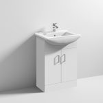 550Mm Floor Standing Unit White Square Basin