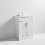 600mm Floor Standing Cabinet & Mid-Edge Basin