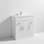 800mm Floor Standing Cabinet & Mid-Edge Basin